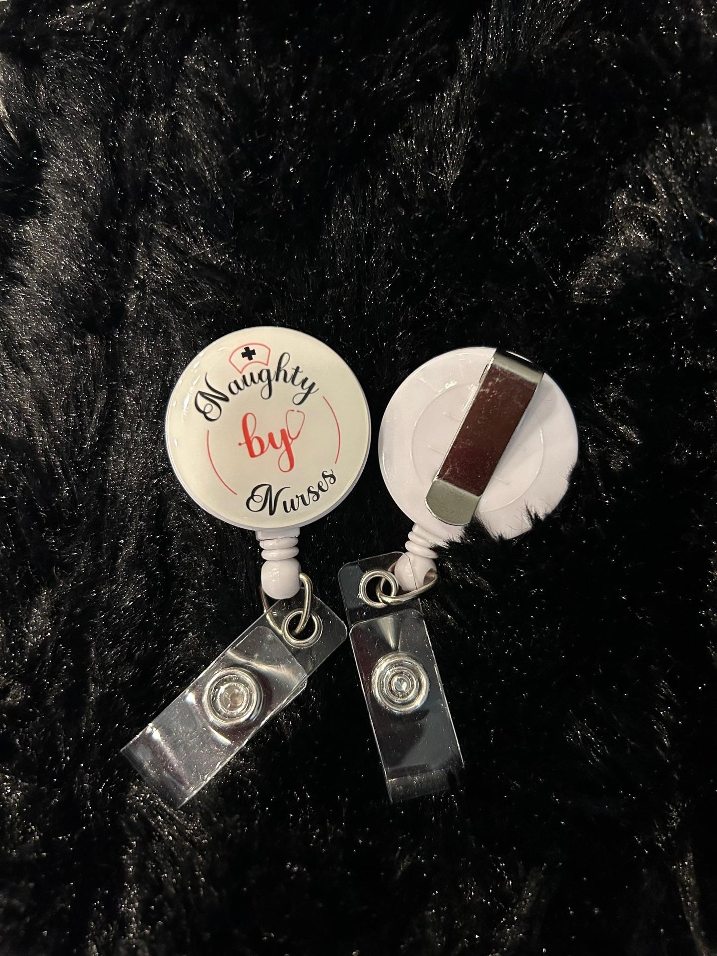 Naughty by Nurses Badge Reel