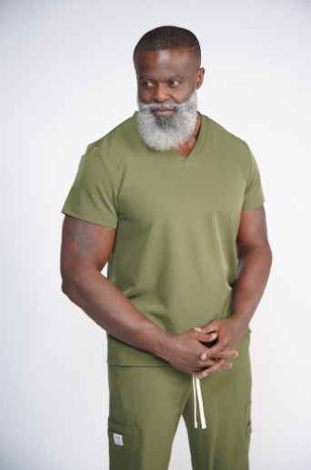 Mens GI Green Scrub Top