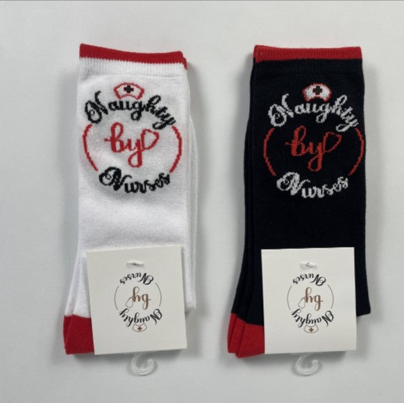 Naughty By Nurses Black Unisex Socks