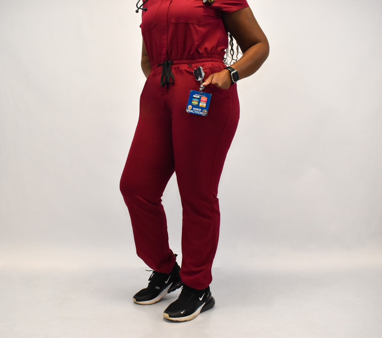 Nurse Bae Burgundy Jumpsuit