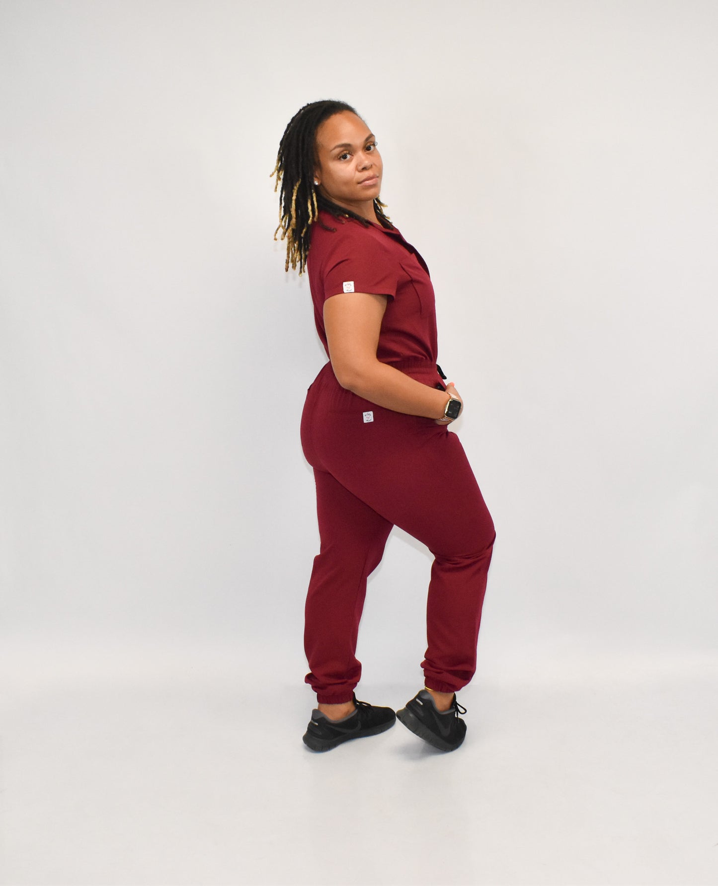 Nurse Bae Burgundy Jumpsuit