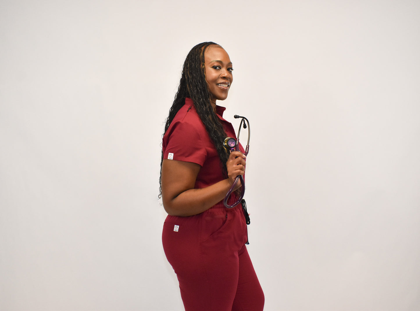 Nurse Bae Burgundy Jumpsuit